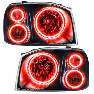 Nissan Frontier Headlight Assembly - ORACLE Lighting - LED Halo - Red - `01-`04